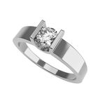 Anillo de Compromiso de 14K con Diamante de Laboratorio 0.70 CT F VS1 Talla 6.5 ORO BLANCO 14K&ndash; / M11-70-14W-LG-65