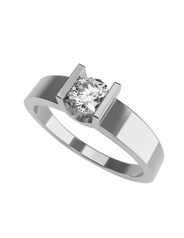 Anillo de Compromiso de 14K con Diamante de Lab... image number null