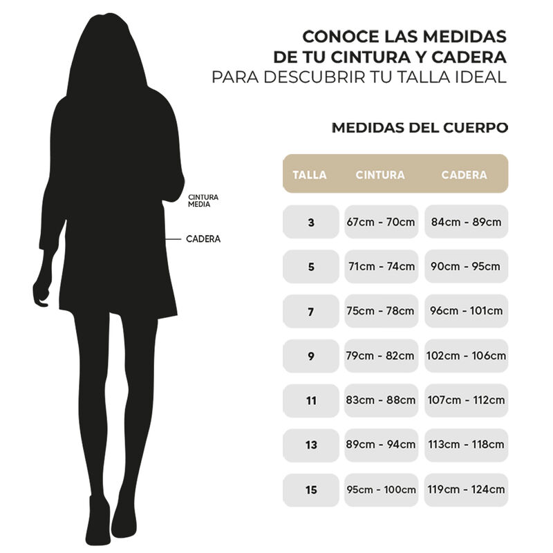 Bermuda Negra Con Bolsillos Para Mujer image number null