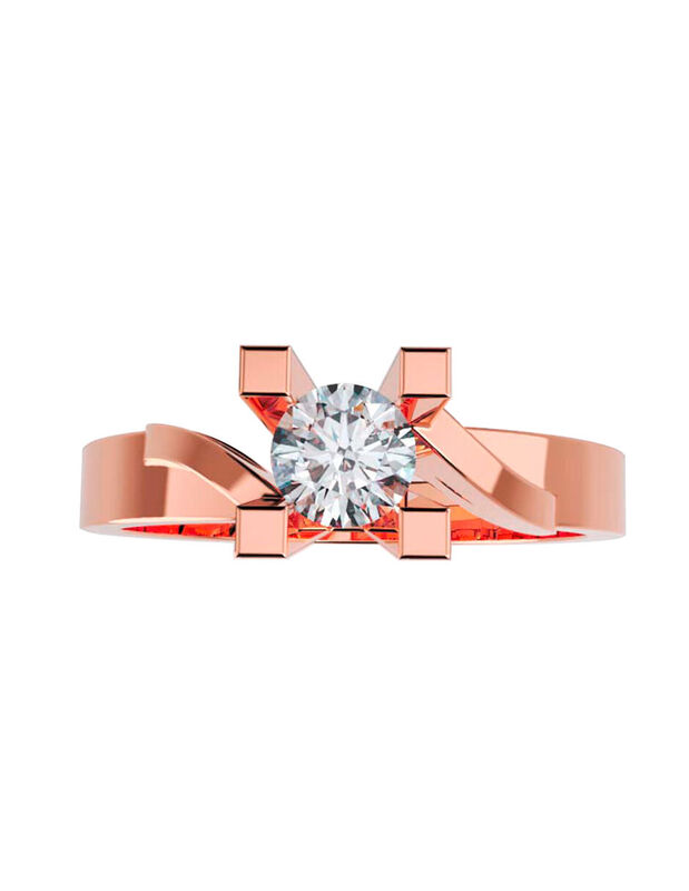 Anillo de Compromiso de 14K con Diamante de Lab... image number null