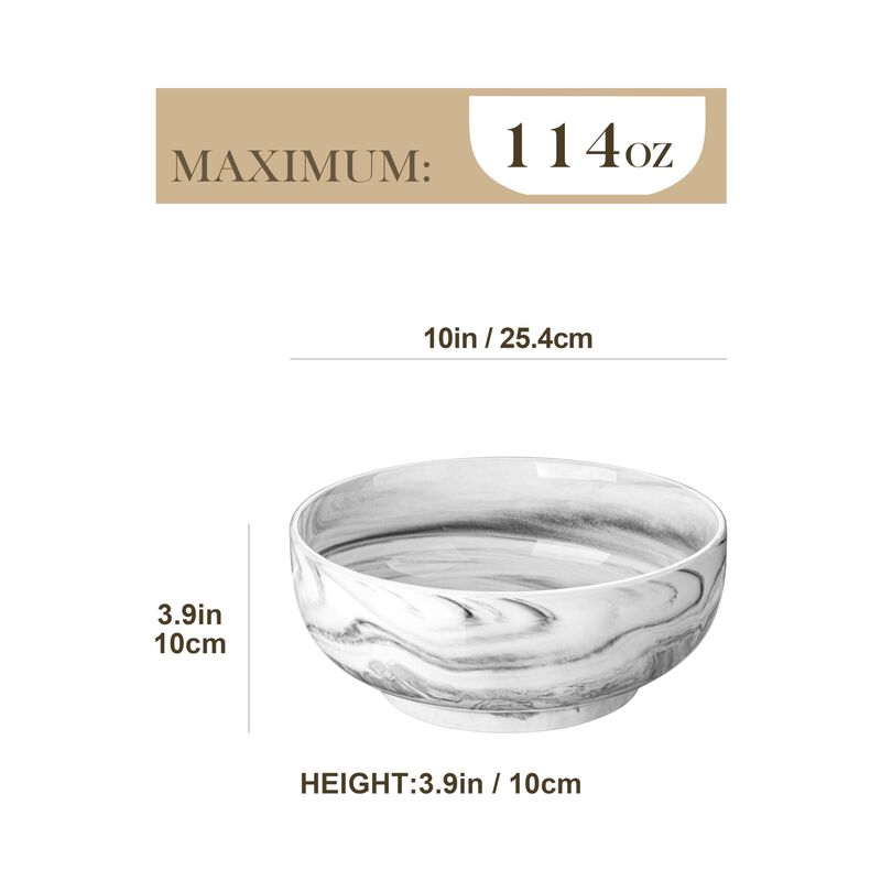 Tazones Para Servir Malacasa 25 cm Pack De 2 Gr... image number null