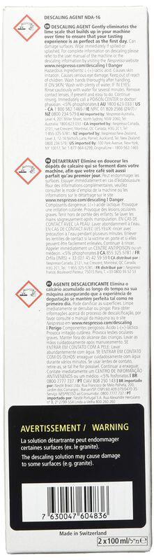 Soluci&oacute;n Desincrustante Nespresso, 100 Ml X 2 P... image number null