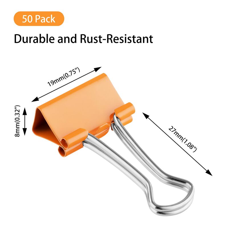 Clips De Sujeci&oacute;n Fudao Family 19 mm Naranja - ... image number null