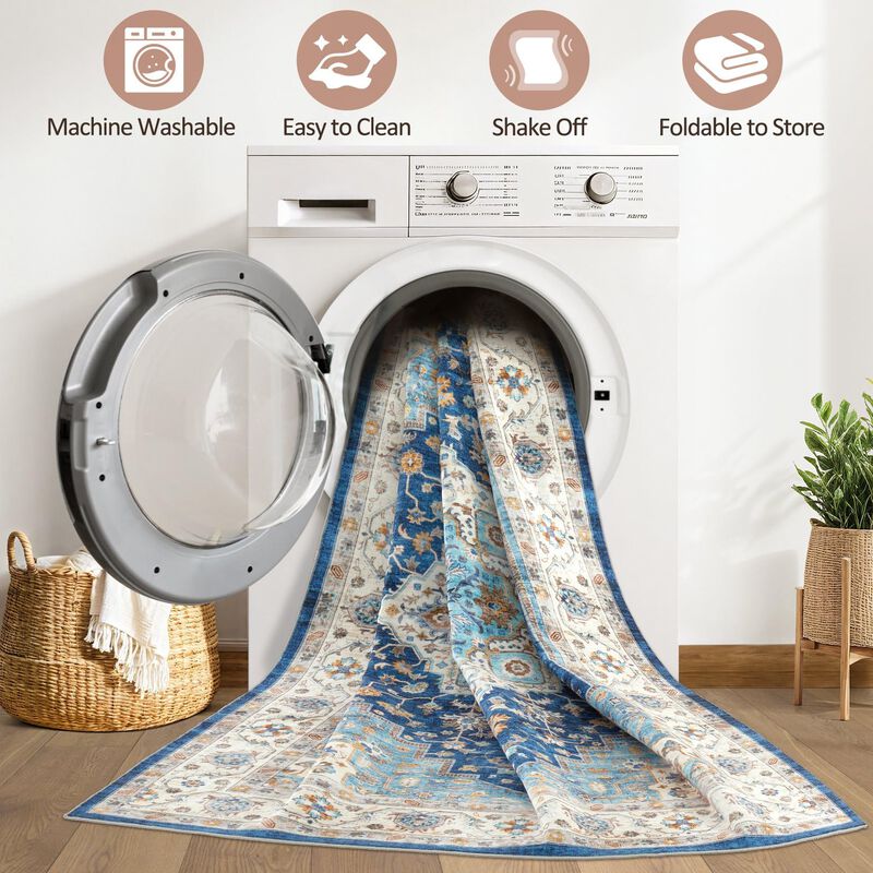 Alfombra Loongrug 305x244 Cm Azul Marino Y Beig... image number null