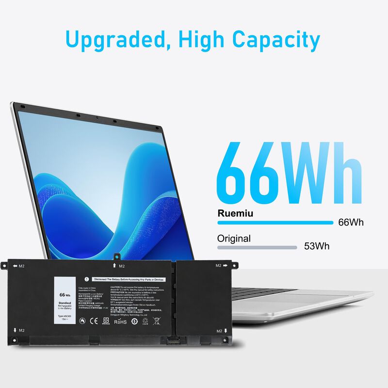 Bater&iacute;a Ruemiu 66wh H5ckd 15v Para Dell Inspiro... image number null