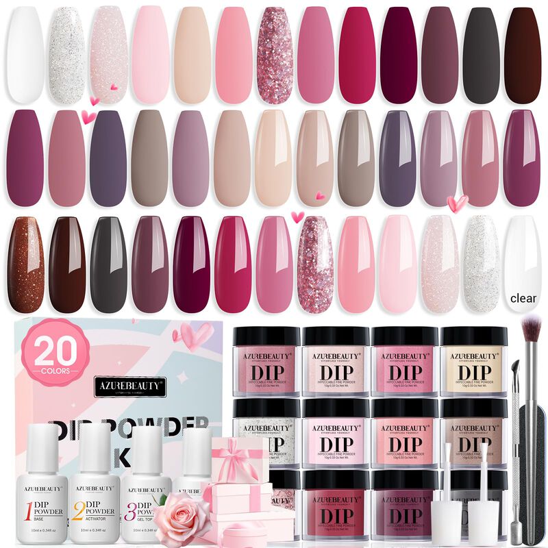 Kit De U&ntilde;as Azurebeauty Dip Powder, 29 Unidades... image number null