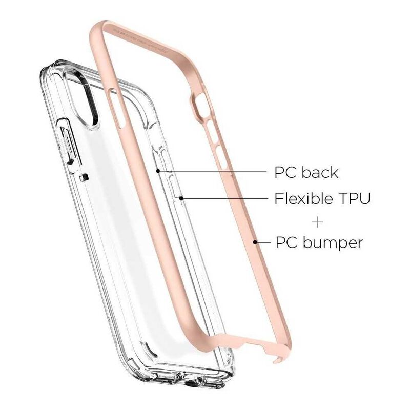 Funda SPIGEN para iPhone X y Xs Neo Hybrid Rose... image number null