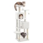 Torre Para Gatos Songmics Home De Varios Niveles, Color Blanco, Con Sisal