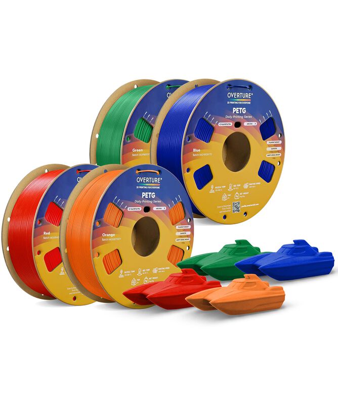 Filamento Petg Overture 1.75 mm 4 kg Alta Veloc... image number null