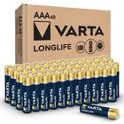 Bater&iacute;a Alcalina Varta Longlife Aaa, Paquete De 48