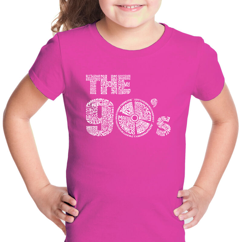 Camiseta Word Art Para Ni&ntilde;a - Los 90 - Rosa image number null