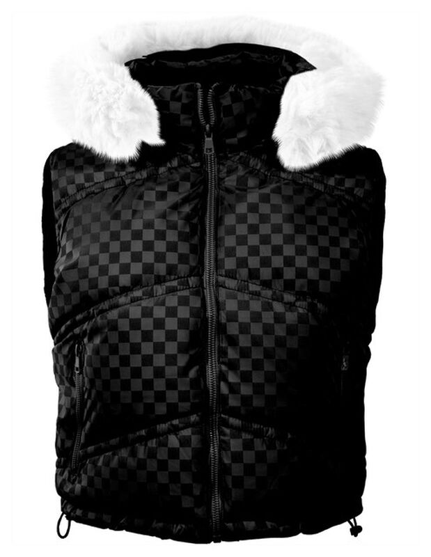 Chaleco Capitonado Corto Gorro Desmontable Negr... image number null