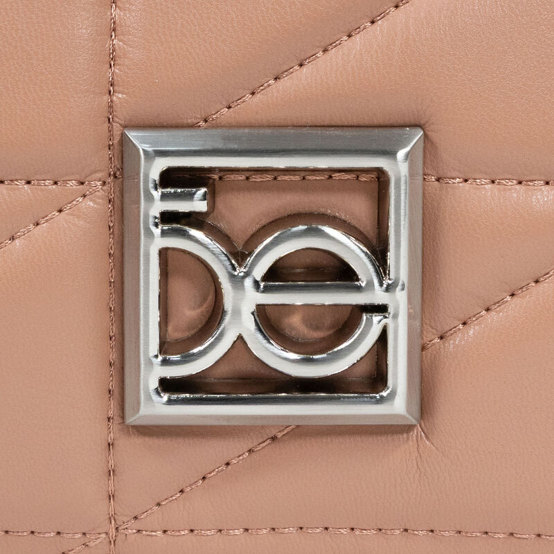 Bolsa Hobo Mediana Asa De Cadena Color Beige image number null