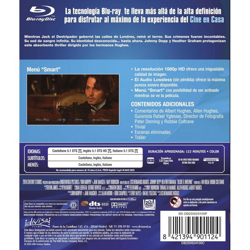 Desde El Infierno [Blu-ray] (2001) From Hell image number null