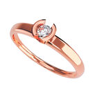 Anillo de Compromiso de 14K con Diamante de Laboratorio 0.20 CT F VS1 Talla 6 ORO ROSA 14K&ndash; / FJ832-20-14R-LG-6