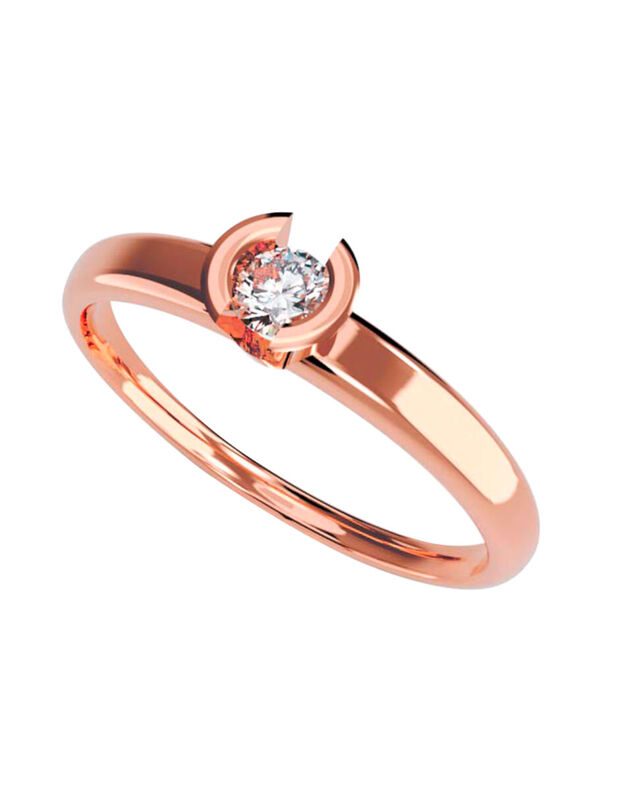 Anillo de Compromiso de 14K con Diamante de Lab... image number null