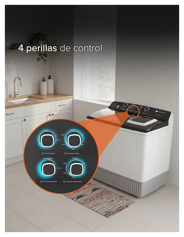 Lavadora Doble Tina  25 Kg  White Westinghouse ... image number null