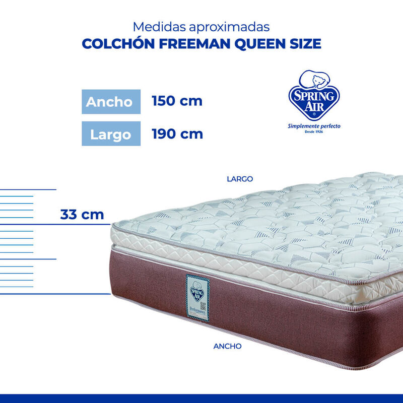 Colch&oacute;n Spring Air Queen Size Freeman Firme image number null