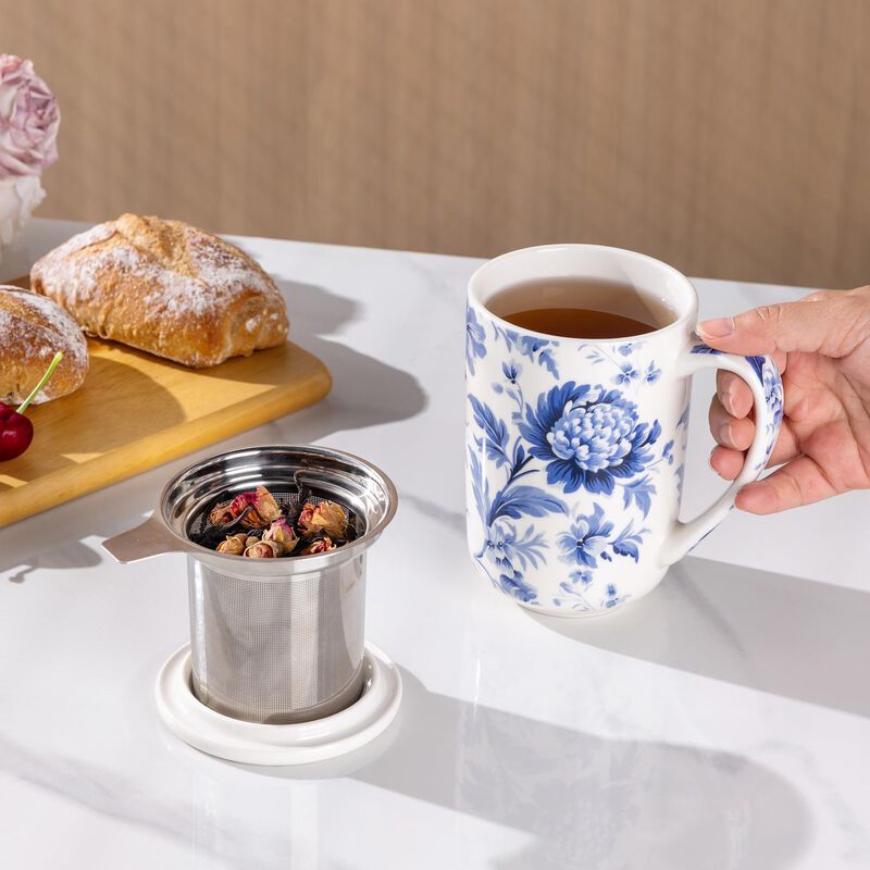 Taza De T&eacute; Amorarc 532 ml Con Infusor Y Tapa image number null