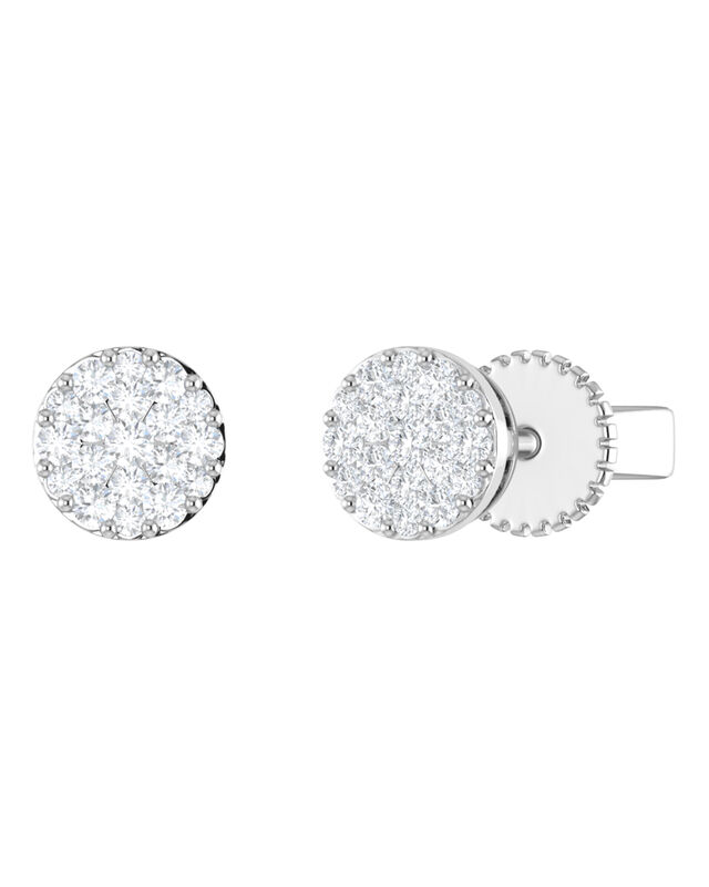 Broqueles Oro Blanco 14k 21pts Diamante Suraj-2... image number null