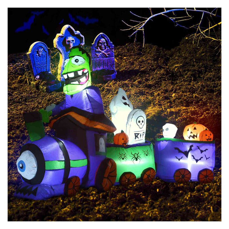 Inflable Halloween Tren Mortal Luz Led 245 Cm image number null