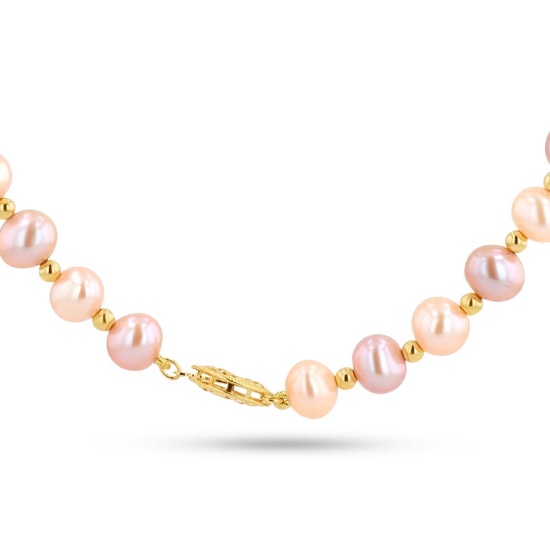 Gargantilla Oro Amarillo 14k Con Perla Multicol... image number null