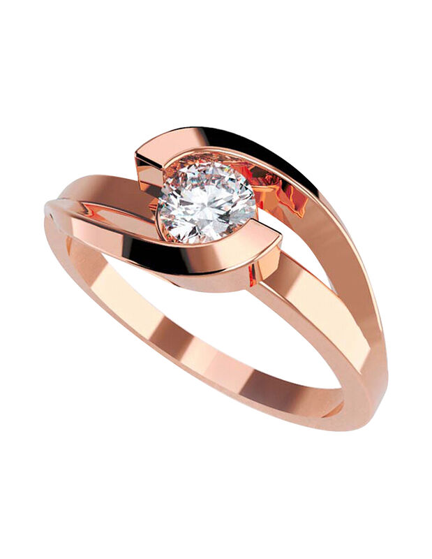 Anillo de Compromiso de 14K con Diamante de Lab... image number null