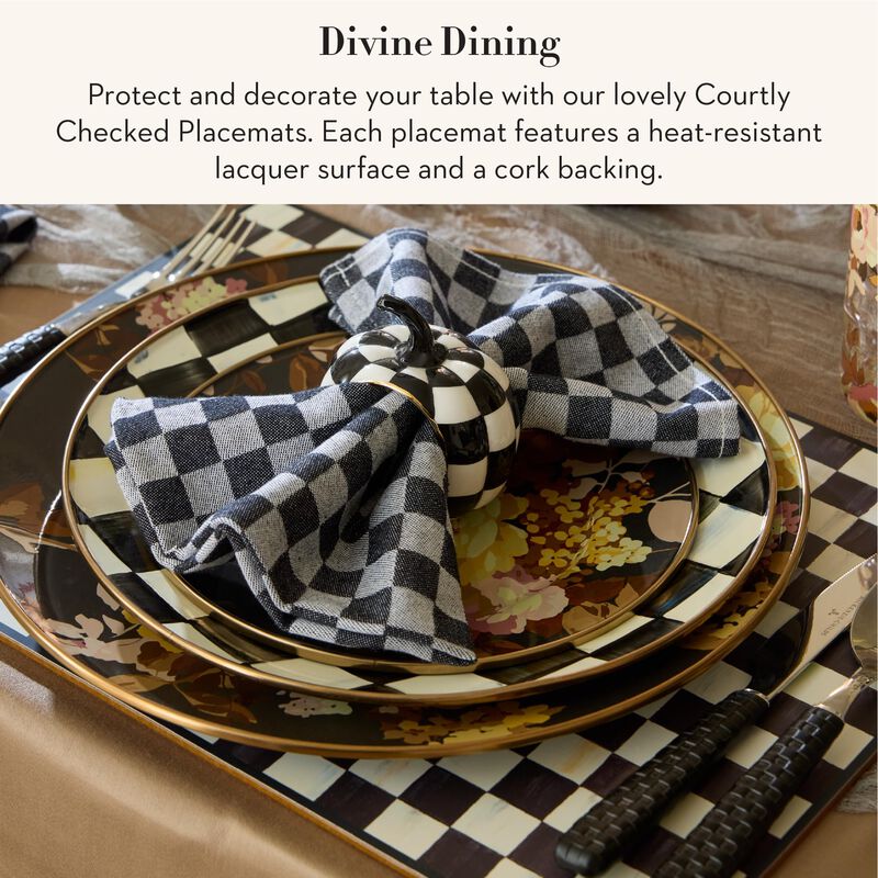 Mantel individual Mackenzie-Childs Courtly Chec... image number null