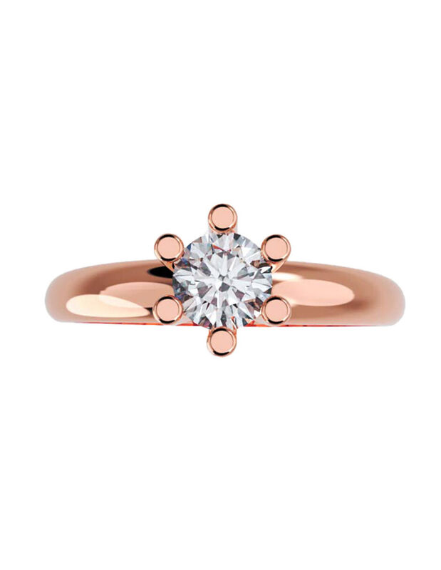 Anillo de Compromiso de 14K con Diamante de Lab... image number null