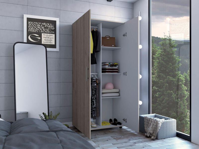 Closet Derek Humo y Blanco Virtual Muebles image number null