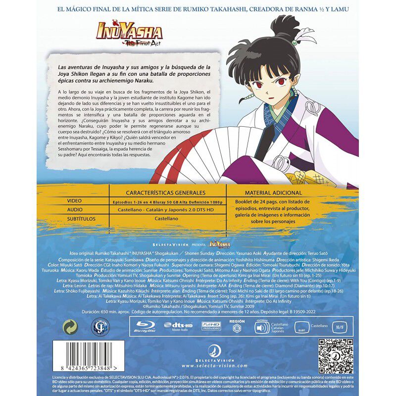 Inuyasha: The Final Act. Edici&oacute;n Digipack Blura... image number null