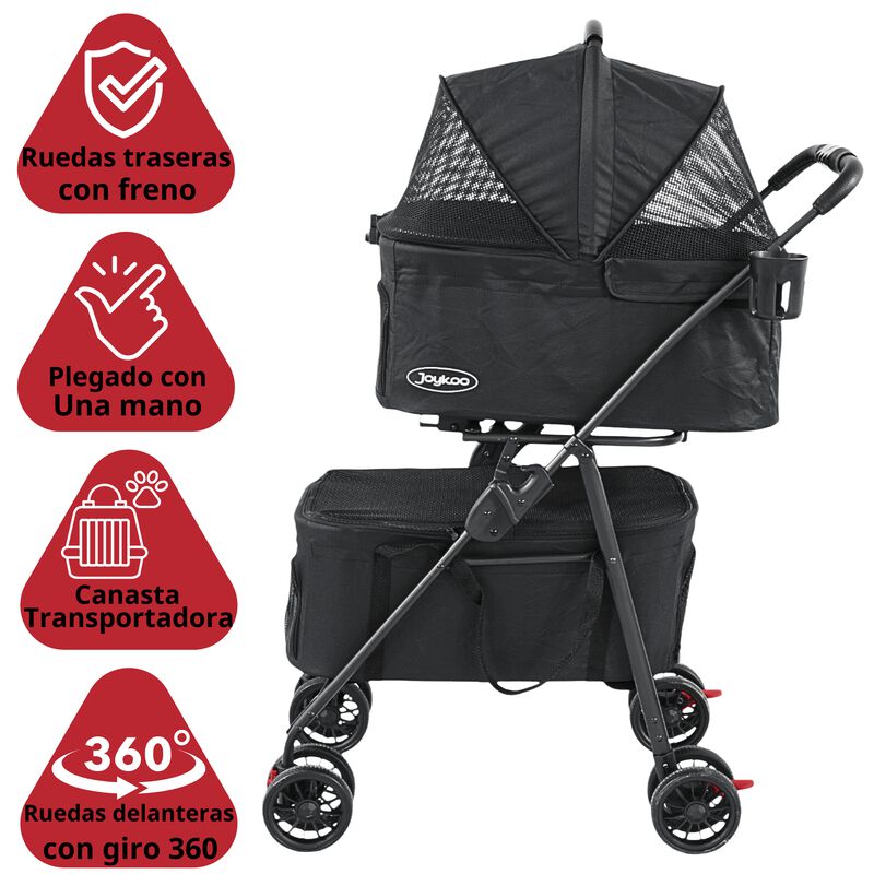 Carriola Doble para Mascotas Cochecito para Per... image number null