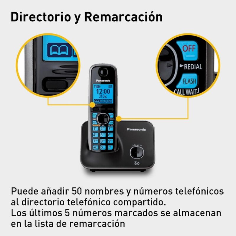 Telefono Inalambrico Panasonic K-xtg4112meb Det... image number null
