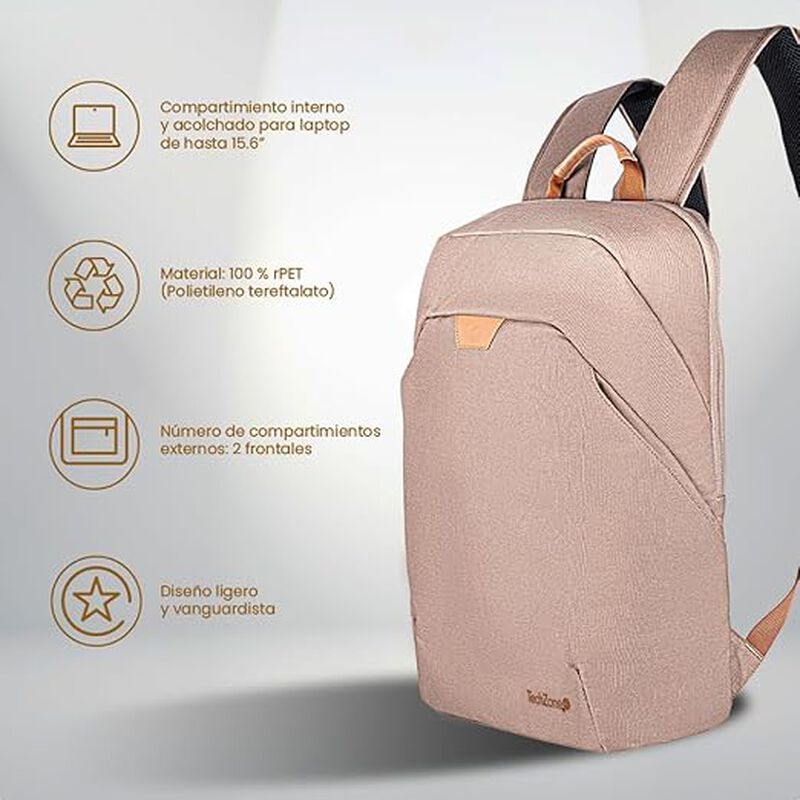 TechZone Mochila Eco Para Laptop De 15.6 Pulgad... image number null