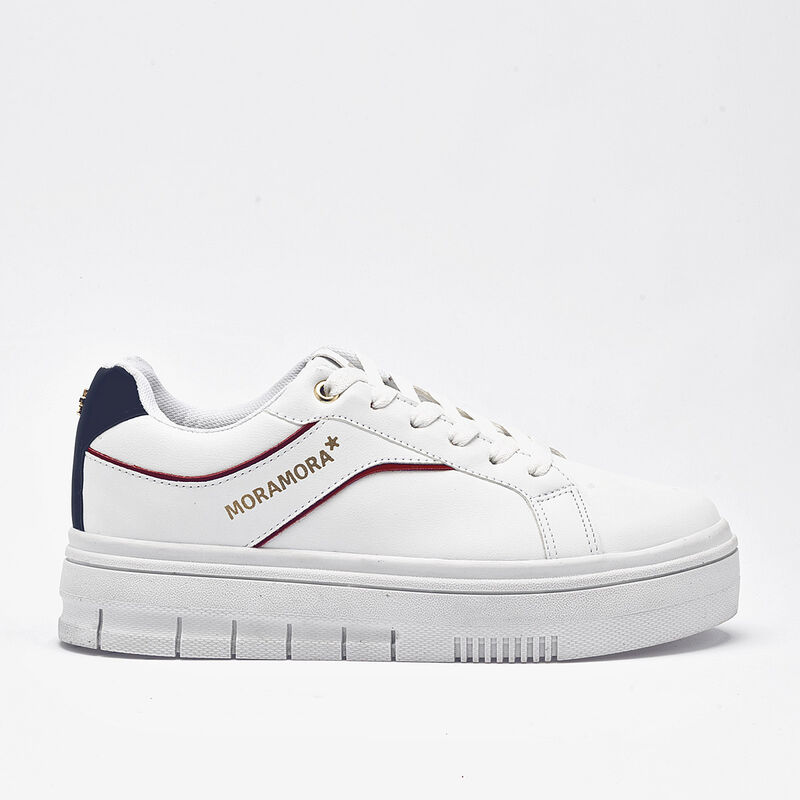 Moramora tenis para mujer blanco negro cod 1406... image number null