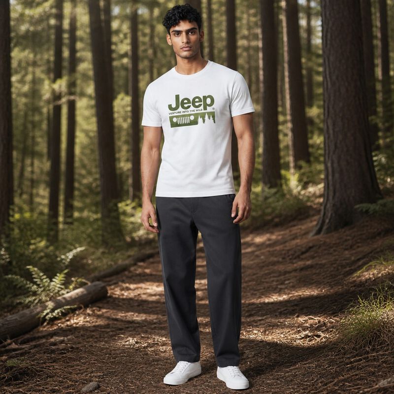 Playera Jeep Hombre Manga Corta Blanca Algod&oacute;n ... image number null