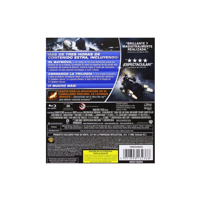 El Caballero Oscuro: La Leyenda Renace (blu-ray... image number null