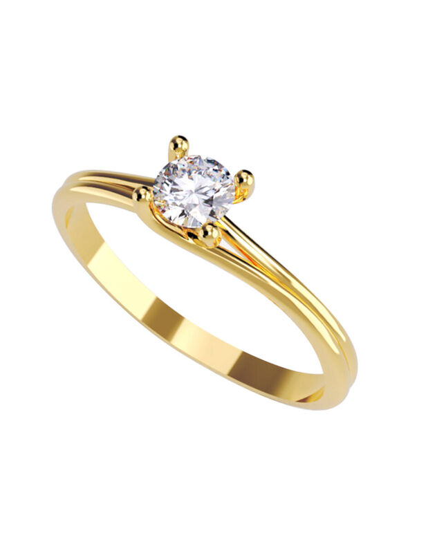 Anillo de Compromiso de 14K con Diamante de Lab... image number null