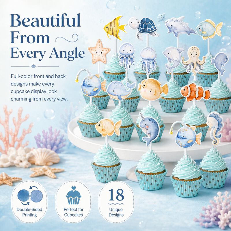 Adorno Para Cupcakes Statwthma 36 Piezas De Ani... image number null