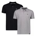 Negro y Jaspe Polo Clasica De Hombre Manga Corta Algodon Modelo Bark 2pz