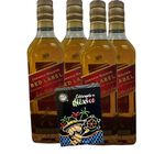 4 Botellas Whisky Johnie Walker Red Label 700 ml + Baraja