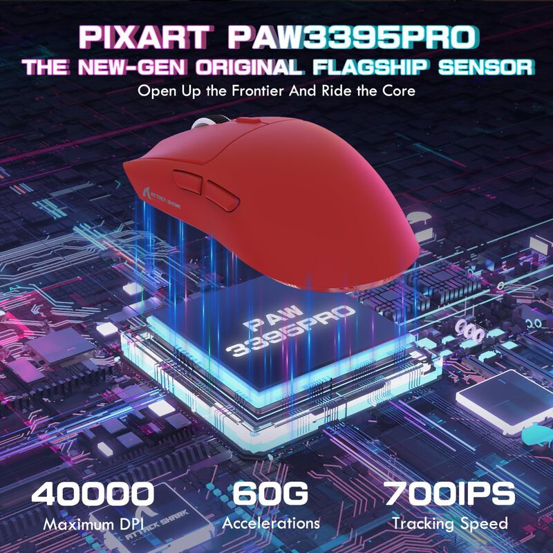 Rat&oacute;n Gaming Attack Shark X1 Inal&aacute;mbrico 40000 ... image number null