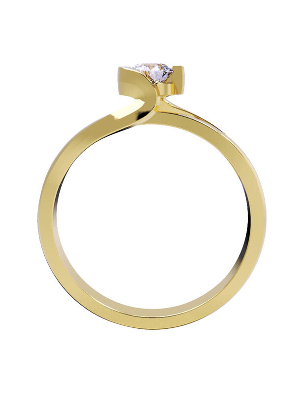 Anillo de Compromiso de 14K con Diamante de Lab... image number null