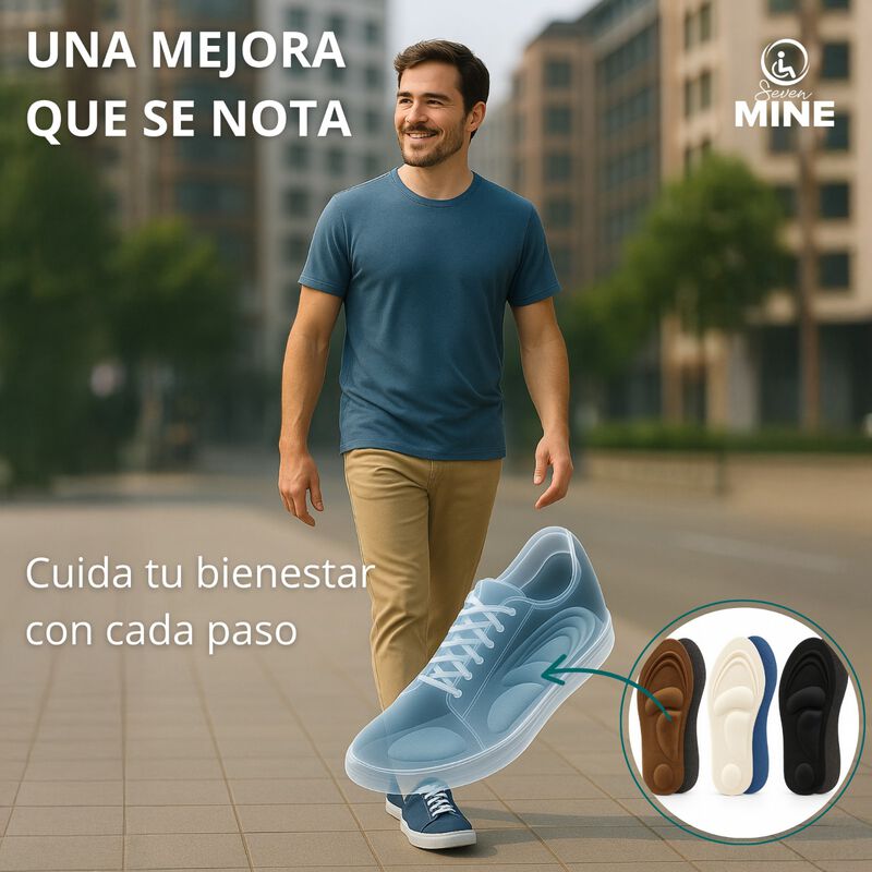 1 Par de Plantilla ergon&oacute;mica 4D para Mujer | S... image number null