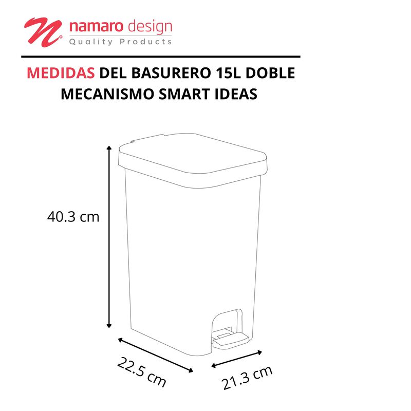 Basurero 15l Doble Mecanismo Smart Ideas Pedal ... image number null