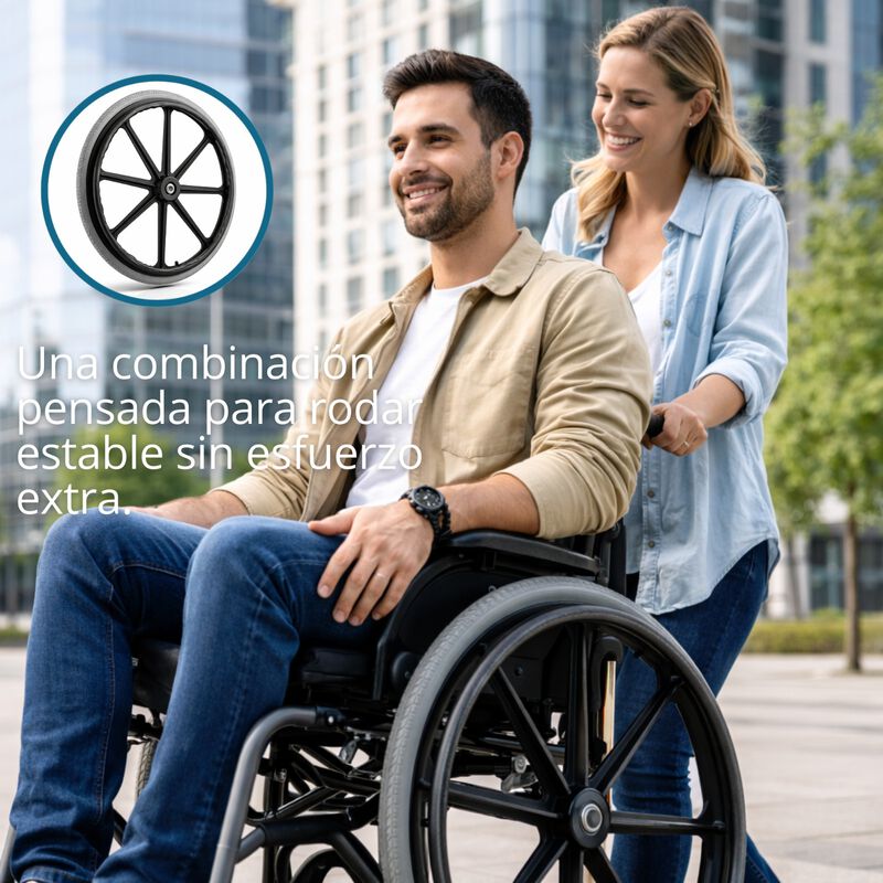 Llanta 24&rdquo; para Silla de Ruedas Rin Mag con Bal... image number null