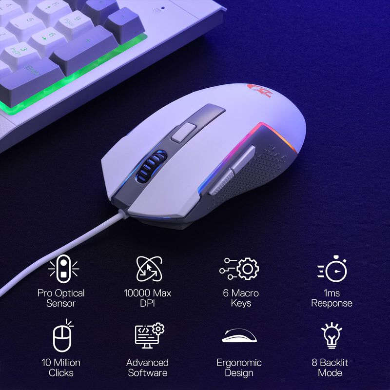 Combo De Teclado Y Rat&oacute;n Para Juegos Redragon S... image number null