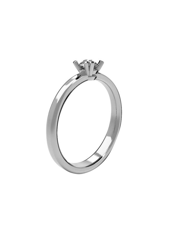 Anillo de Compromiso de 14K con Circonia Talla ... image number null