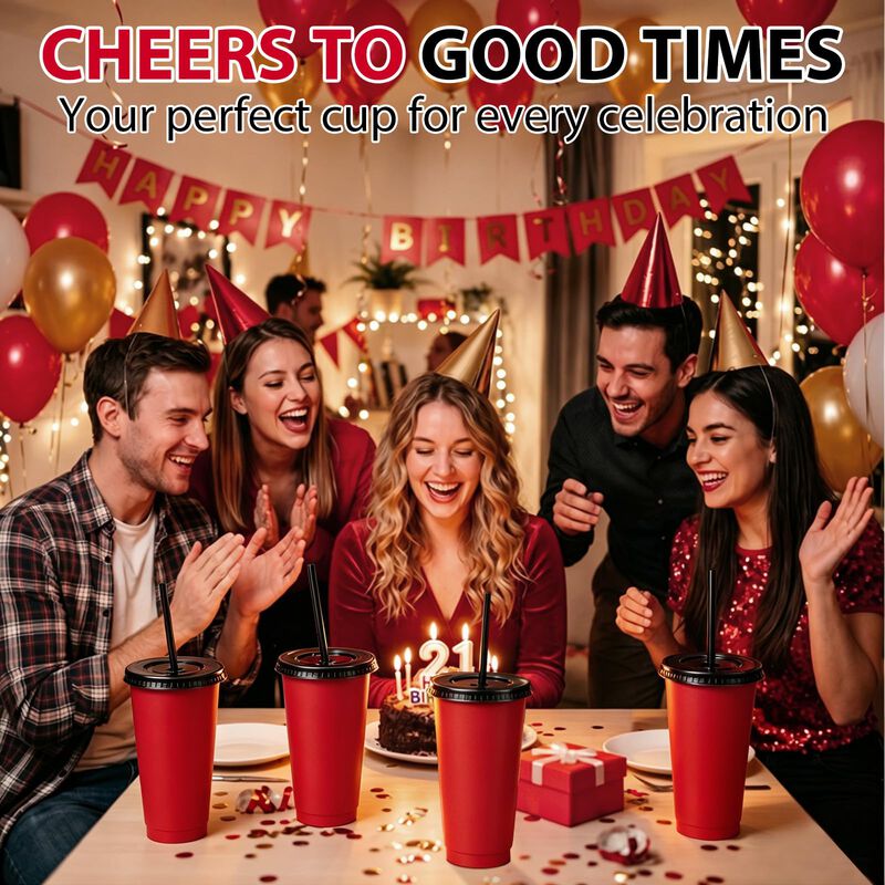 Vaso De Bebida Honeydak Pack De 30 689 ml Rojo/... image number null