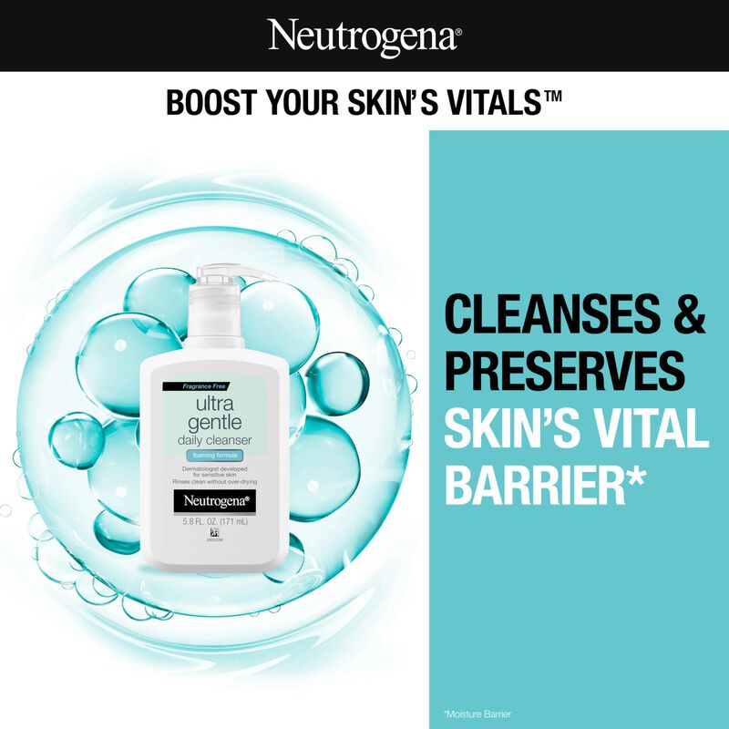 Limpiador Neutrogena Ultra Suave, Espumoso, 170... image number null